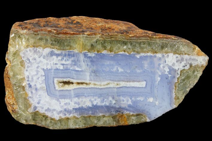 Polished Blue Lace Agate Slice - South Africa #128433